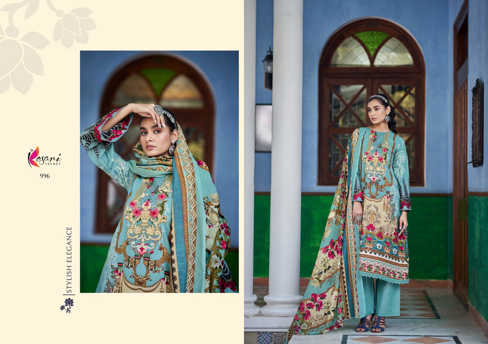 Kesari Casual Wear Wholesale Karachi Cotton Dress Material